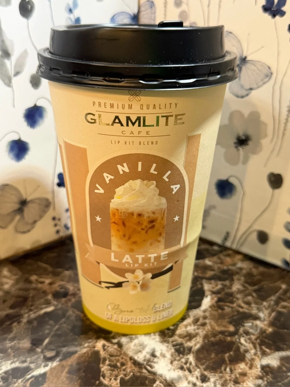 Glamlite Vanilla Latte Lip Kit, Gloss, Lipstick, and Lip Liner Set